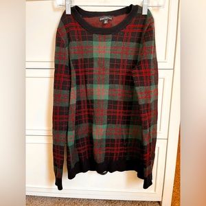 J. Crew “ Mercantile Plaid Sweater “